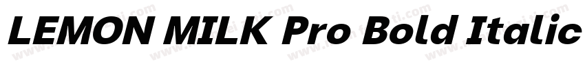 LEMON MILK Pro Bold Italic字体转换
